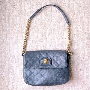 Marc Jacobs Medium Quilted Grey Leather Shoulder Bag